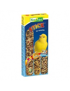 NESTOR STICK 3 EN 1 CON MANZANA, MIEL, AMAPOLA Y NEGRILLO PARA CANARIOS 130 GR (3 UNIDADES) - 2