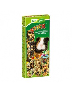NESTOR STICK 3 EN 1 CON ALGARROBA, NUECES Y VERDURAS PARA ROEDORES 175 GR (3 UNIDADES) - 2