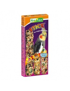 NESTOR STICK 3 EN 1 CON FRUTAS, NUECES Y FRUTAS TROPICALES AGAPORNIS Y NINFAS 130 GR (3 UNIDADES) - 2