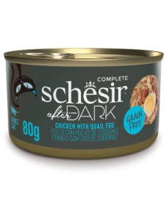 SCHESIR AFTER DARK FILETES POLLO CON HUEVO CODORNIZ EN CALDO PARA GATOS (12 UNIDADES) - 12 X 80 GR 12 X 80 GR - 2