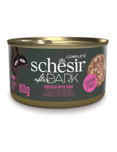 SCHESIR AFTER DARK FILETES POLLO CON JAMON GATO EN CALDO PARA GATOS (12 UNIDADES) - 12 X 80 GR 12 X 80 GR - 2